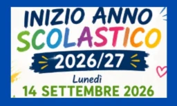 Inizio anno scolastico 2026/27